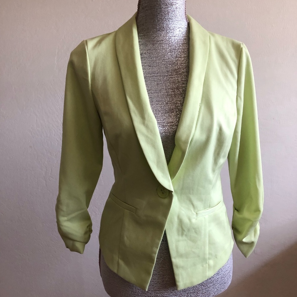 Metaphor light green small long sleeves cardigan